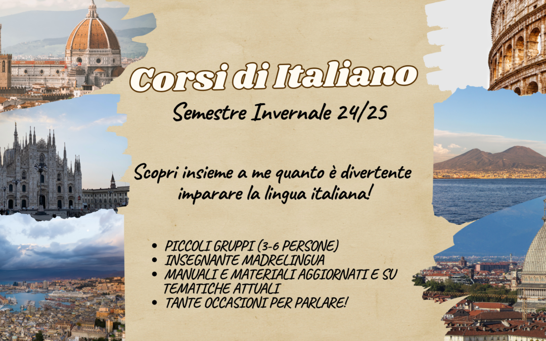 Corsi di Italiano – Semestre Invernale 24/25